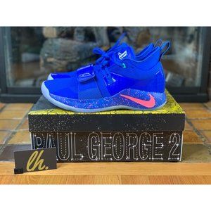 Sz 9 Nike Paul George PG2.5 Playstation Blue Athletic Basketball Shoes BQ8388-90